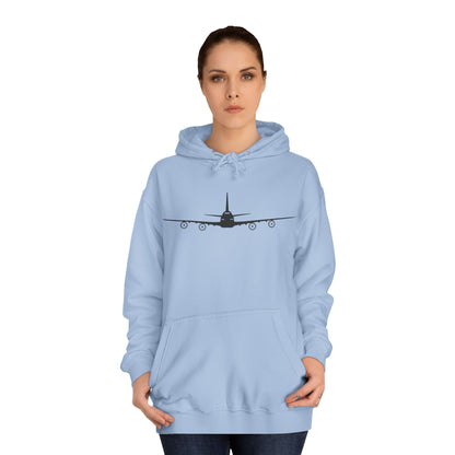 7478 Airplane Silhouette Hoodie — Minimal Pilot & Aviation Crew Pullover