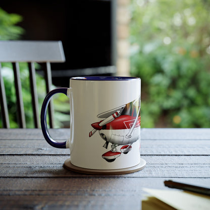 Cessna Team High Wing Two-Tone Coffee Mugs, 11oz - Funky Aviation