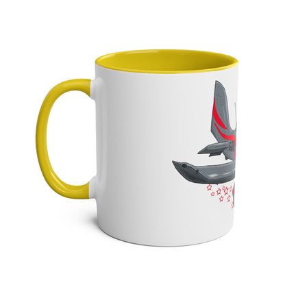Eurostar EV07 Captain Cool Two-Tone Coffee Mugs, 11oz - Funky Aviation