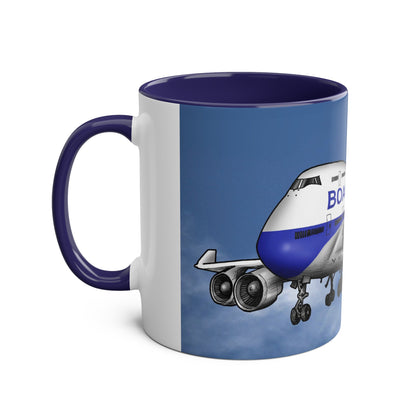BOAC Boeing 747 Two-Tone Coffee Mugs, 11oz - Funky Aviation