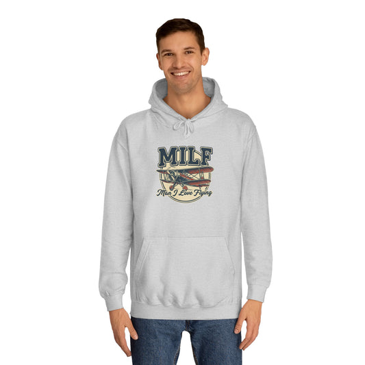 MILF Retro Flag Hoodie – Vintage Americana College Style
