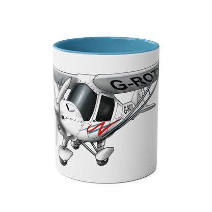 Rotax Cartoon Ikarus C42 Microlight 11oz Coffee Mug