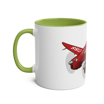 Comet Racer Two-Tone Coffee Mugs, 11oz - Funky Aviation