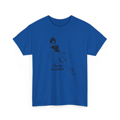 Cotton Tee - The Nose Art Cessna G-OKED Aircraft Cartoon Design