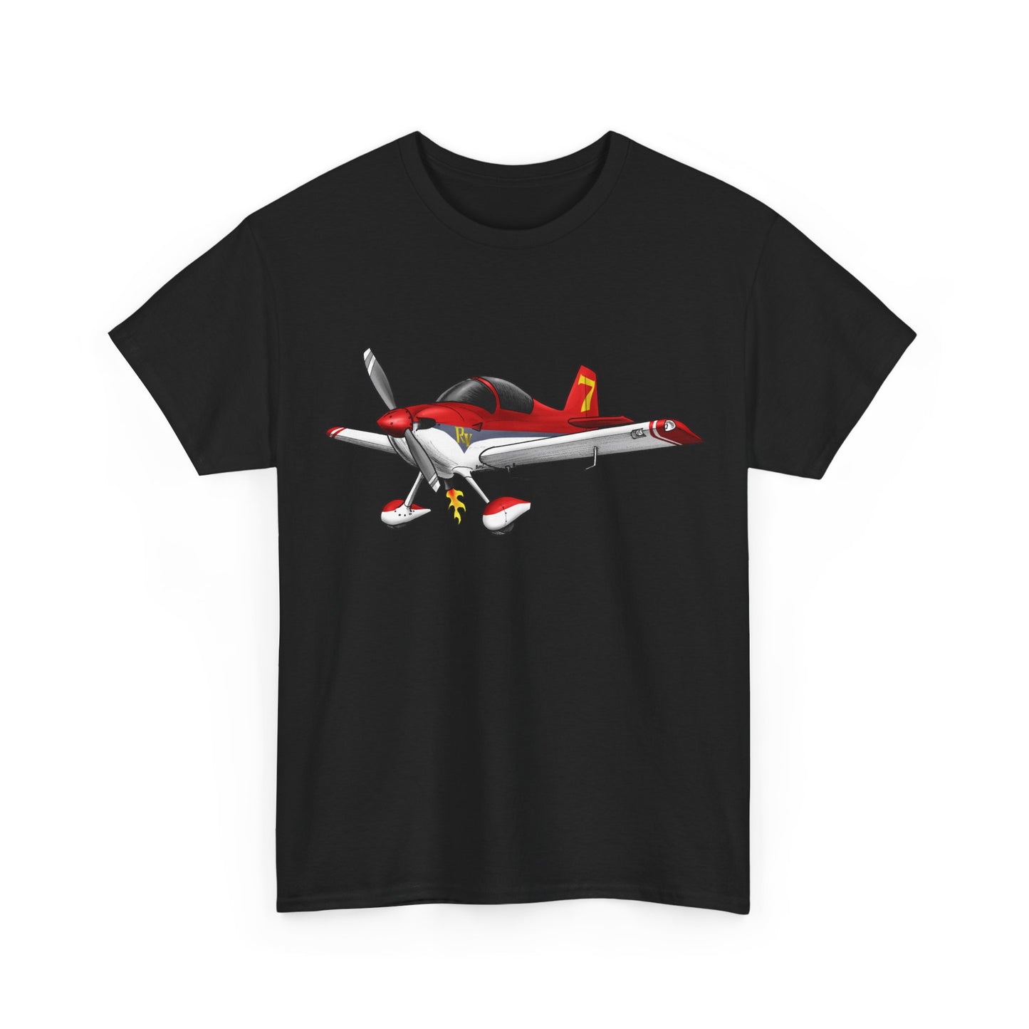 RV7 — Red Graphic Tee for Pilots