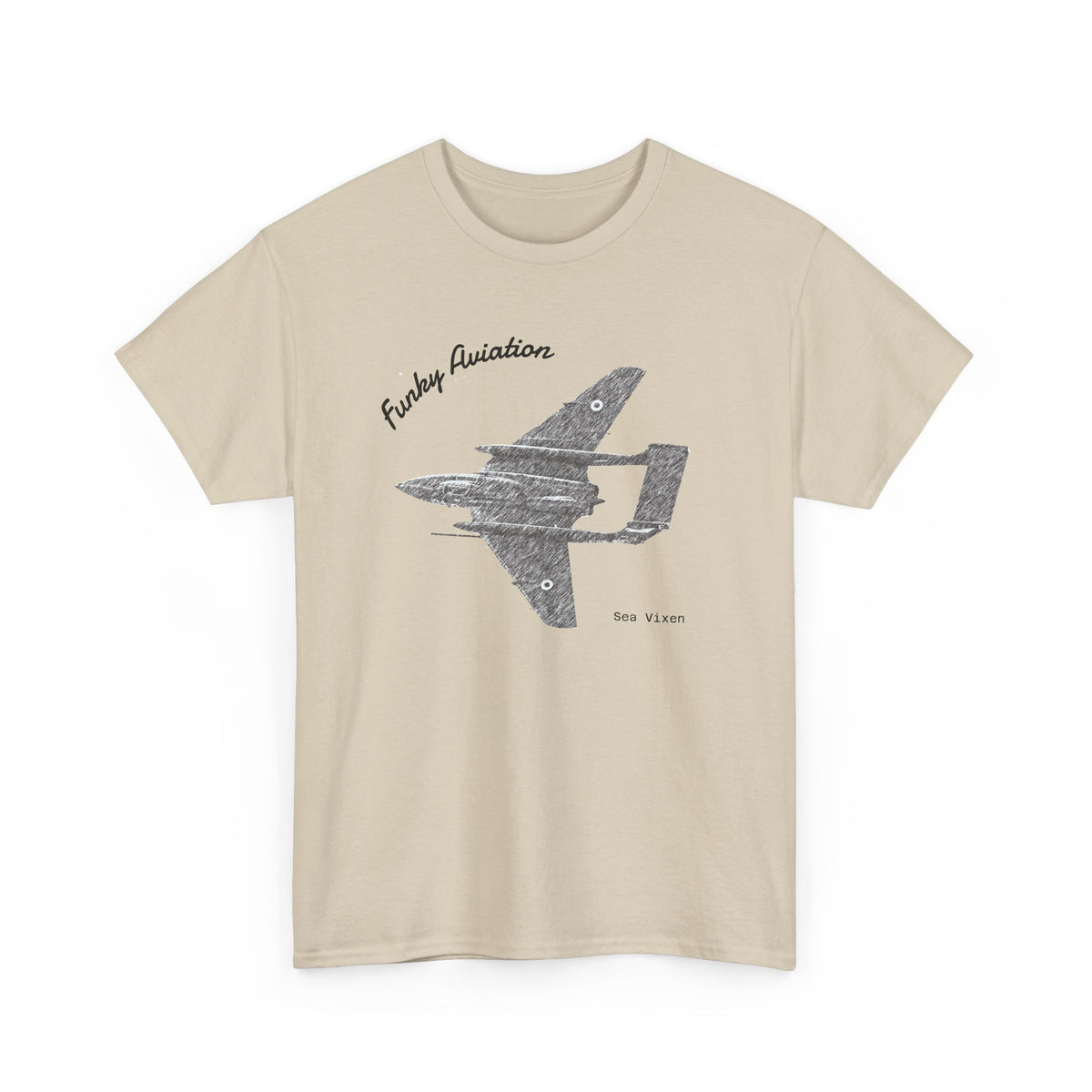 Funky Aviation Sea Vixen Vintage Aircraft T-Shirt