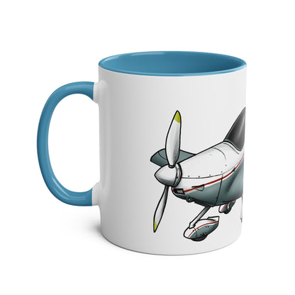 Sportcruiser Aircraft Two-Tone Coffee Mugs, 11oz - Funky Aviation