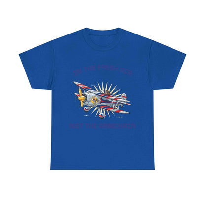 Aviation Adventure T‑Shirt — "In the Fresh Air, Not the Armchair" Vintage Biplane Tee