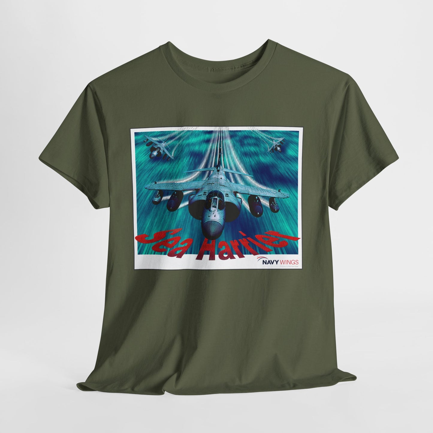 Harrier Jump Jet Vintage Navy Airplane T-Shirt — Retro Military Aviation Tee