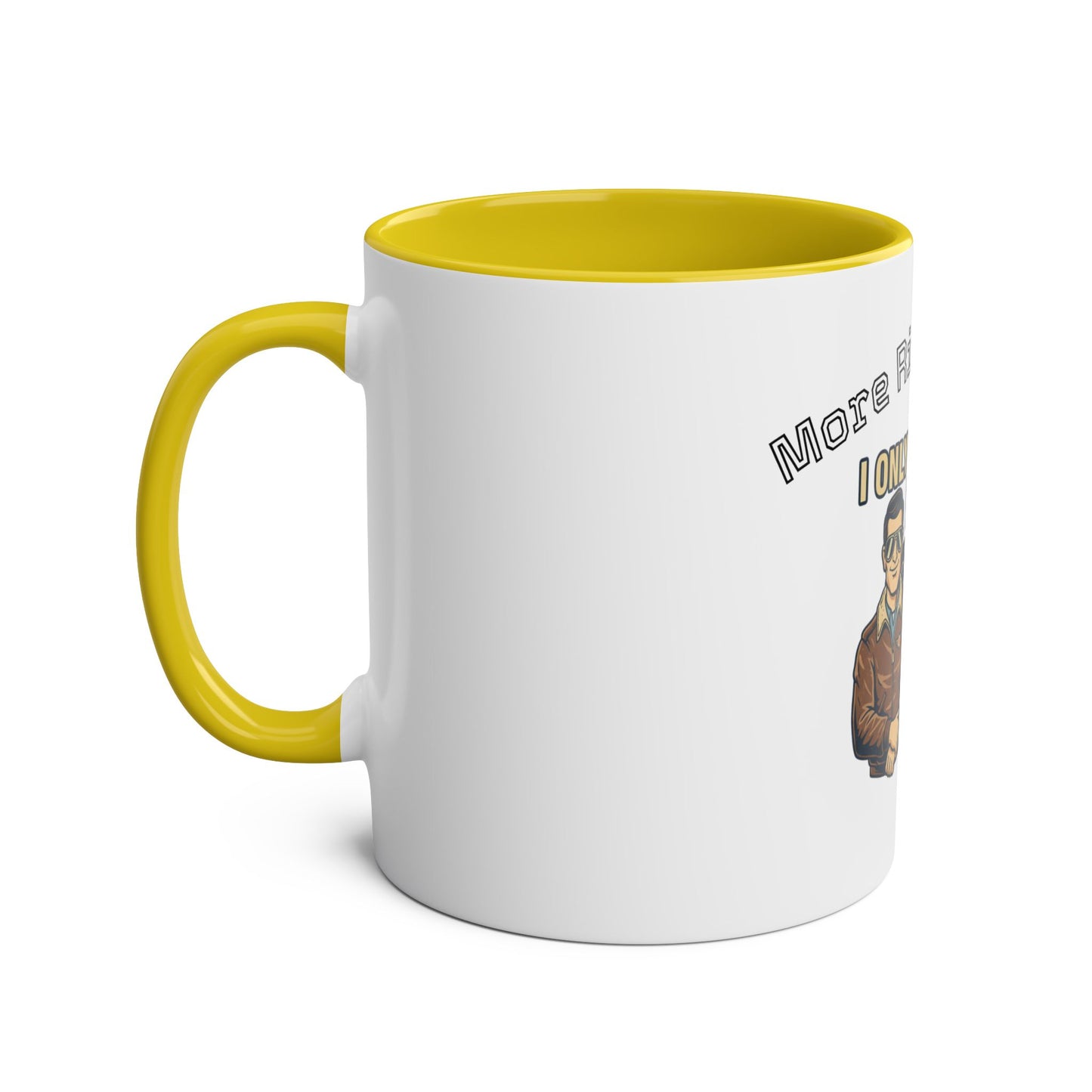 Aviator Coffee Mug — "More Right Rudder" (11 oz Two-Tone)