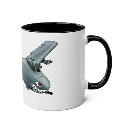 A10 Tankbuster Two-Tone Coffee Mugs, 11oz - Funky Aviation