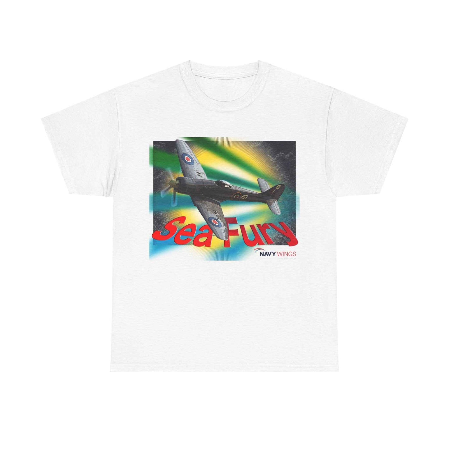 Sea Fury Fighter Plane T‑Shirt — Vintage Navy Wings Aviation Tee