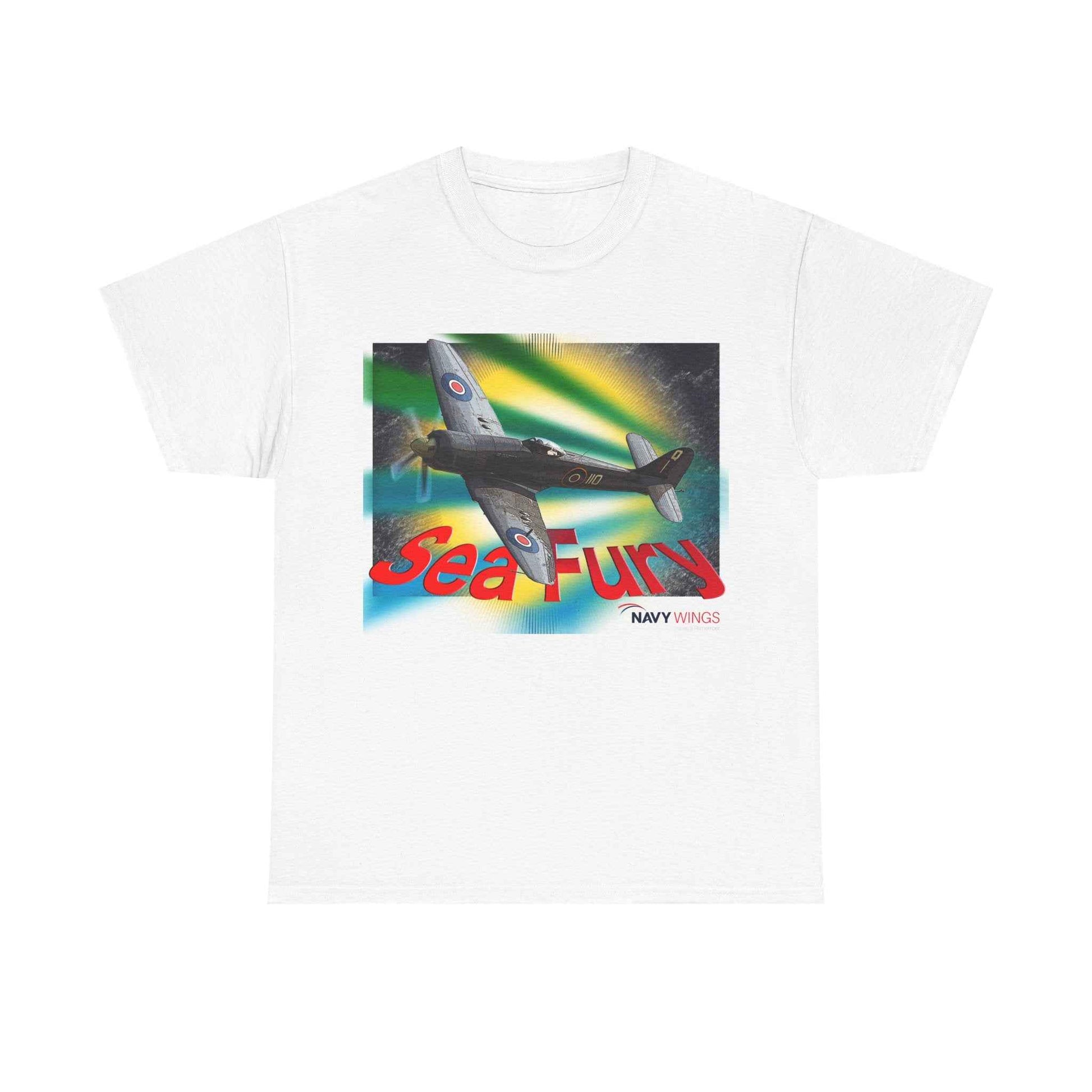 Sea Fury Fighter Plane T‑Shirt — Vintage Navy Wings Aviation Tee