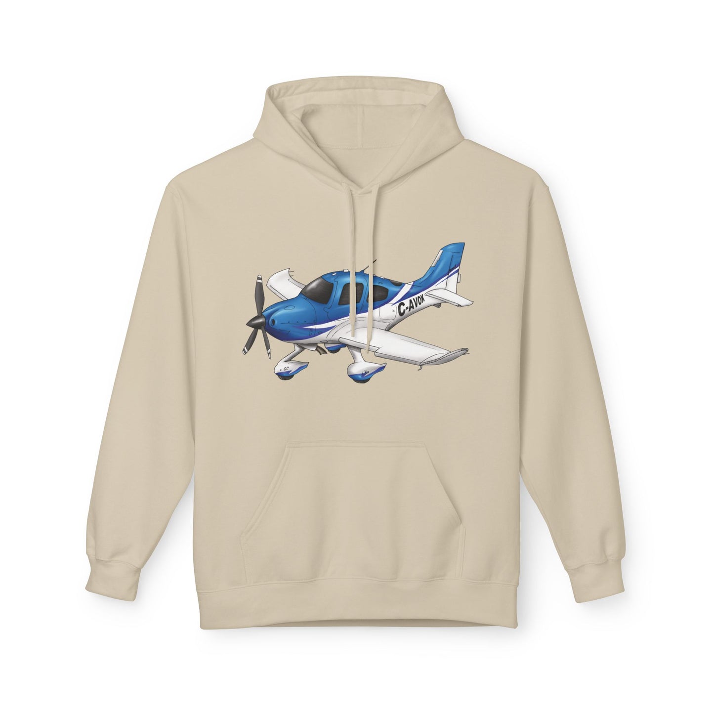 Hoodie - Cirrus Aircraft with CAVOK Design - Perfect Gift for Pilots and Aviation Enthusiasts