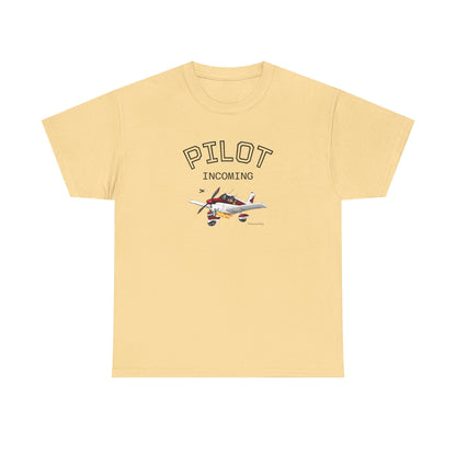 Pilot Incoming T-Shirt – Vintage Airplane Graphic Tee for Aviators & Flight Enthusiasts