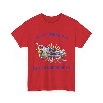 Aviation Adventure T‑Shirt — "In the Fresh Air, Not the Armchair" Vintage Biplane Tee
