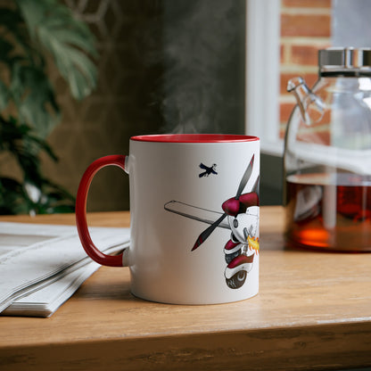 PA28 Team Low Wing Two-Tone Coffee Mugs, 11oz - Funky Aviation