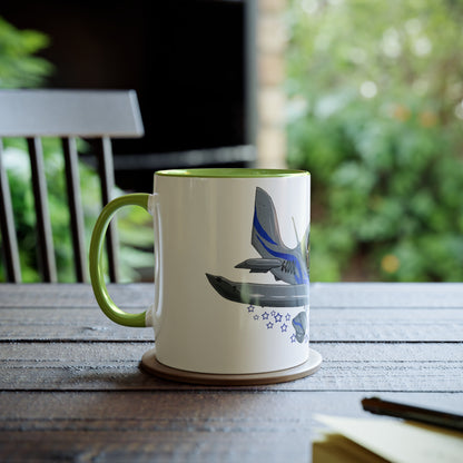 Eurostar EV97 Captain Cool Two-Tone Coffee Mugs, 11oz - Funky Aviation