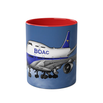 BOAC Boeing 747 Two-Tone Coffee Mugs, 11oz - Funky Aviation