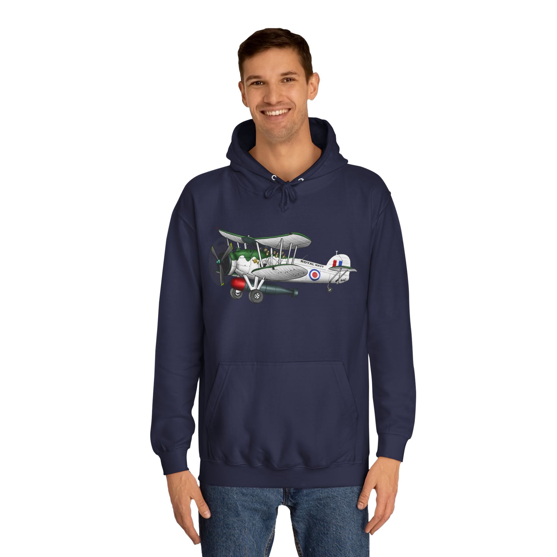 Navy Swordfish historic Aircraft Unisex College Hoodie - Funky Aviation