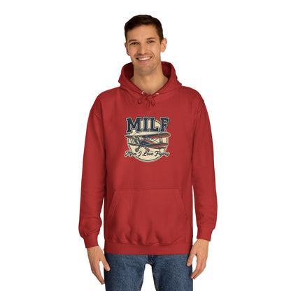 MILF Retro Flag Hoodie – Vintage Americana College Style