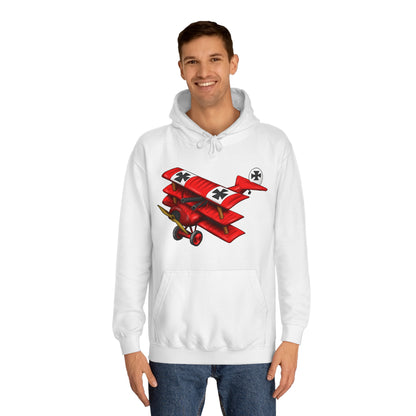 Red Baron Aircraft Design Unisex College Hoodie - Funky Aviation