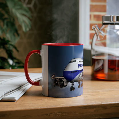 BOAC Boeing 747 Two-Tone Coffee Mugs, 11oz - Funky Aviation