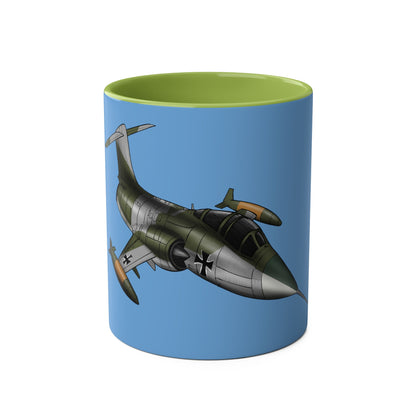 Starfighter Two-Tone Coffee Mugs, 11oz - Funky Aviation