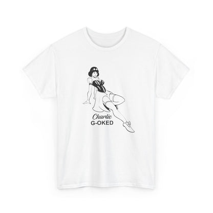Cotton Tee - The Nose Art Cessna G-OKED Aircraft Cartoon Design