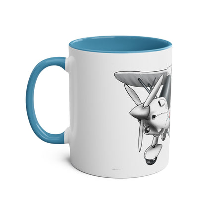 Rotax Cartoon Ikarus C42 Microlight 11oz Coffee Mug