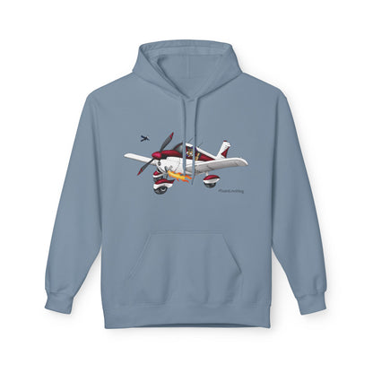 Flying Crazy Aviation Hoodie — 'Flying Crazy' Pilot/Plane Lover Fleece