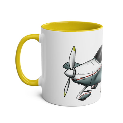 Sportcruiser Aircraft Two-Tone Coffee Mugs, 11oz - Funky Aviation