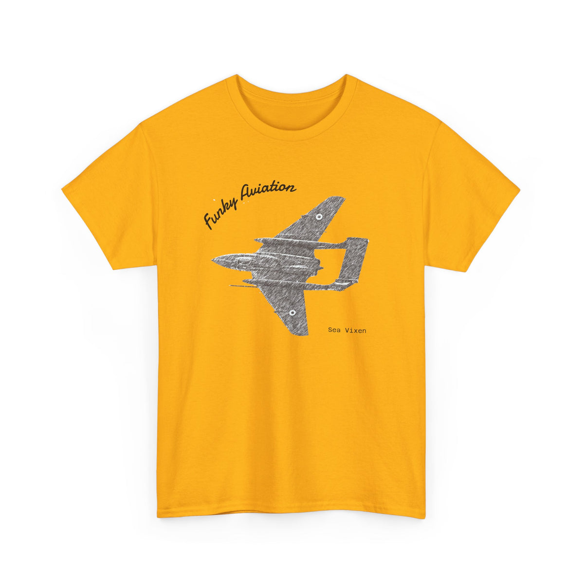 Funky Aviation Sea Vixen Vintage Aircraft T-Shirt