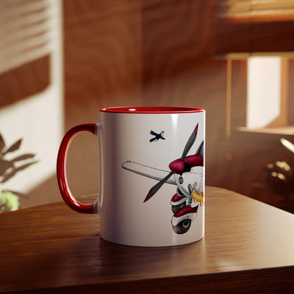 PA28 Team Low Wing Two-Tone Coffee Mugs, 11oz - Funky Aviation