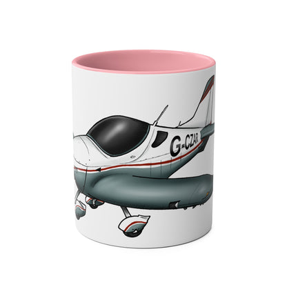 Sportcruiser Aircraft Two-Tone Coffee Mugs, 11oz - Funky Aviation