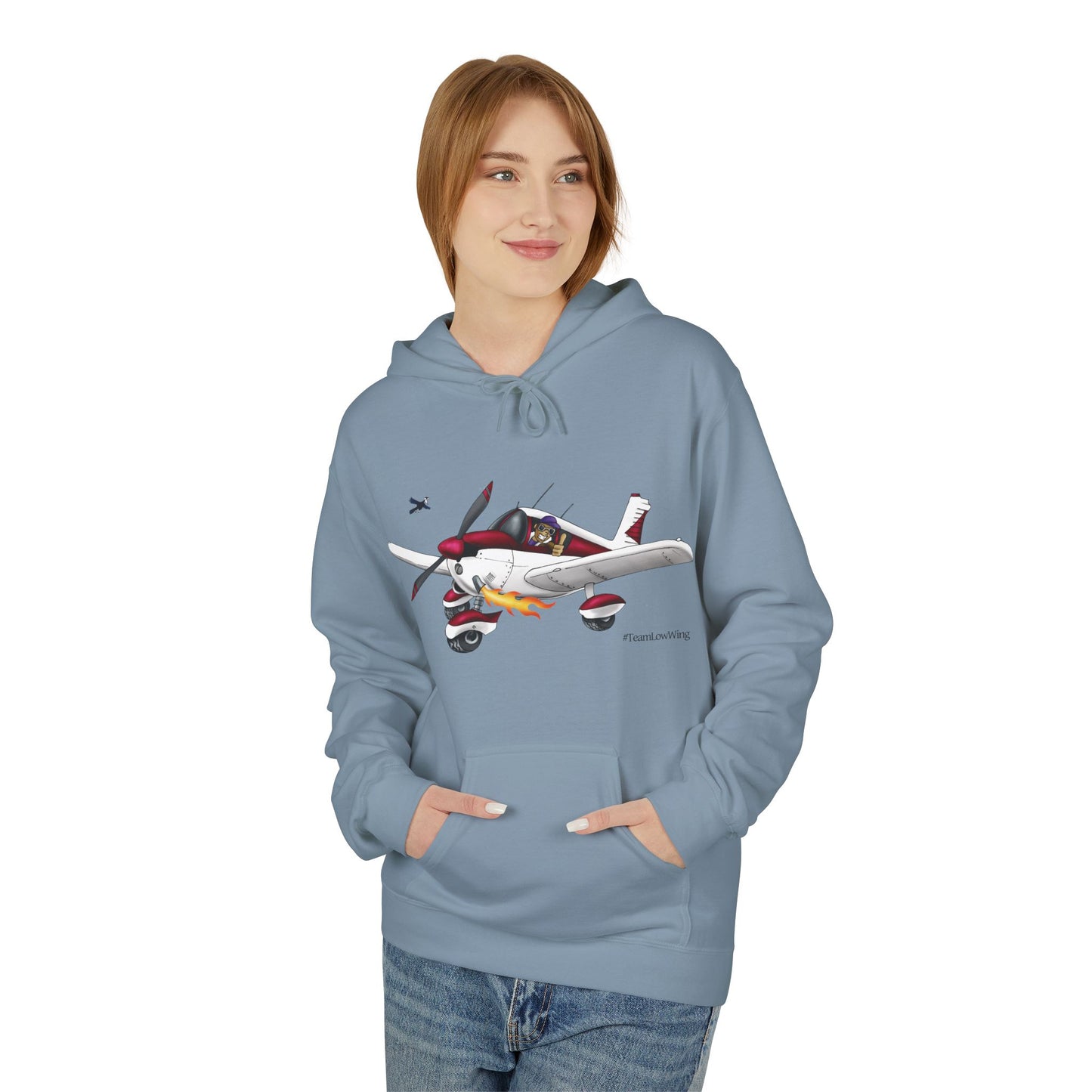 Flying Crazy Aviation Hoodie — 'Flying Crazy' Pilot/Plane Lover Fleece