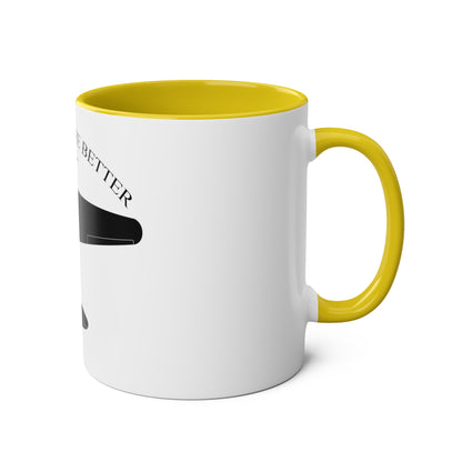 The Older the Better Two-Tone Coffee Mugs, 11oz - Funky Aviation