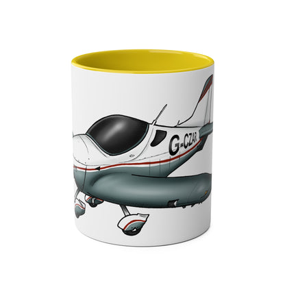 Sportcruiser Aircraft Two-Tone Coffee Mugs, 11oz - Funky Aviation