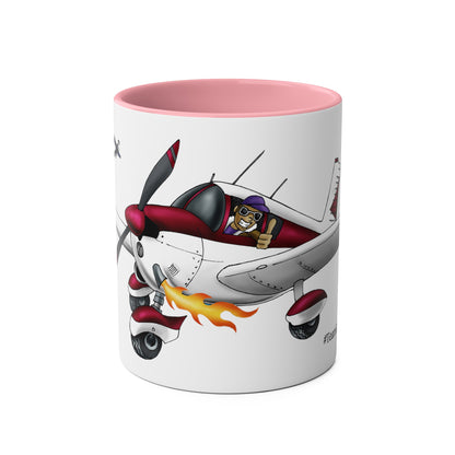 PA28 Team Low Wing Two-Tone Coffee Mugs, 11oz - Funky Aviation