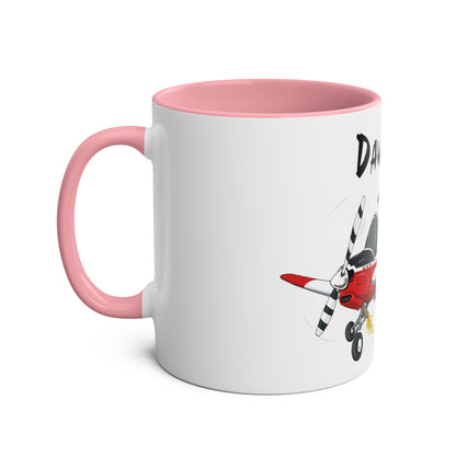 Bulldog Aerobatic Trainer Two-Tone Coffee Mugs, 11oz - Funky Aviation