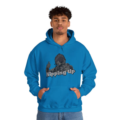 Nipping Up Fighter Pilot design Unisex Heavy Blend™ Hooded Sweatshirt - Funky Aviation