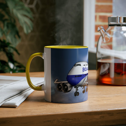 BOAC Boeing 747 Two-Tone Coffee Mugs, 11oz - Funky Aviation