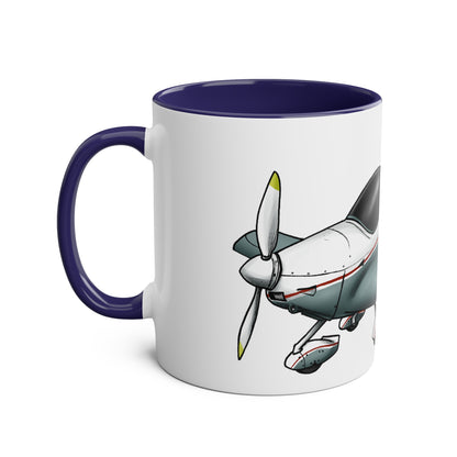 Sportcruiser Aircraft Two-Tone Coffee Mugs, 11oz - Funky Aviation