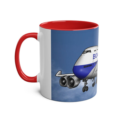 BOAC Boeing 747 Two-Tone Coffee Mugs, 11oz - Funky Aviation