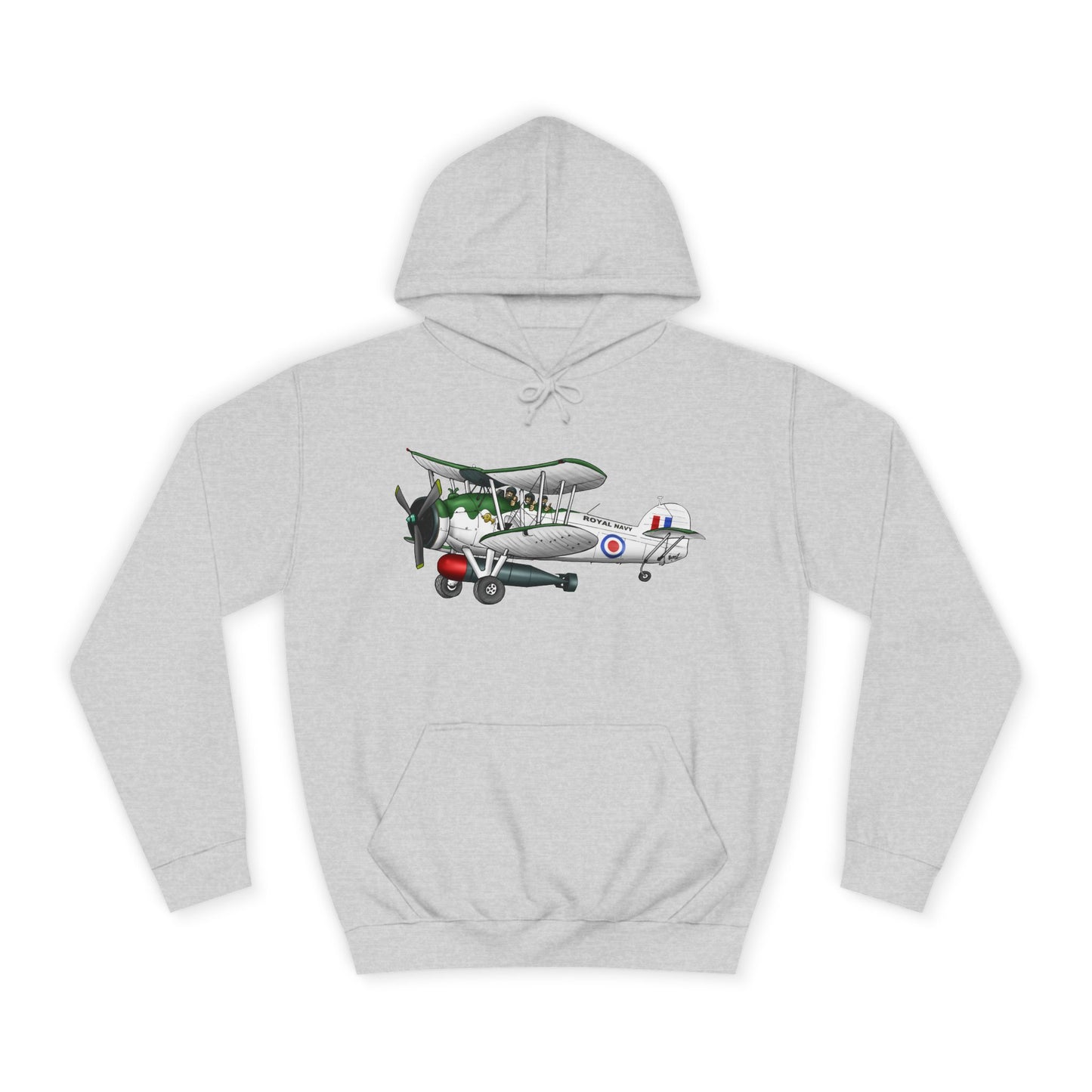 Navy Swordfish historic Aircraft Unisex College Hoodie - Funky Aviation