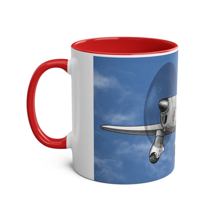 Mew Gull Racer Two-Tone Coffee Mugs, 11oz - Funky Aviation