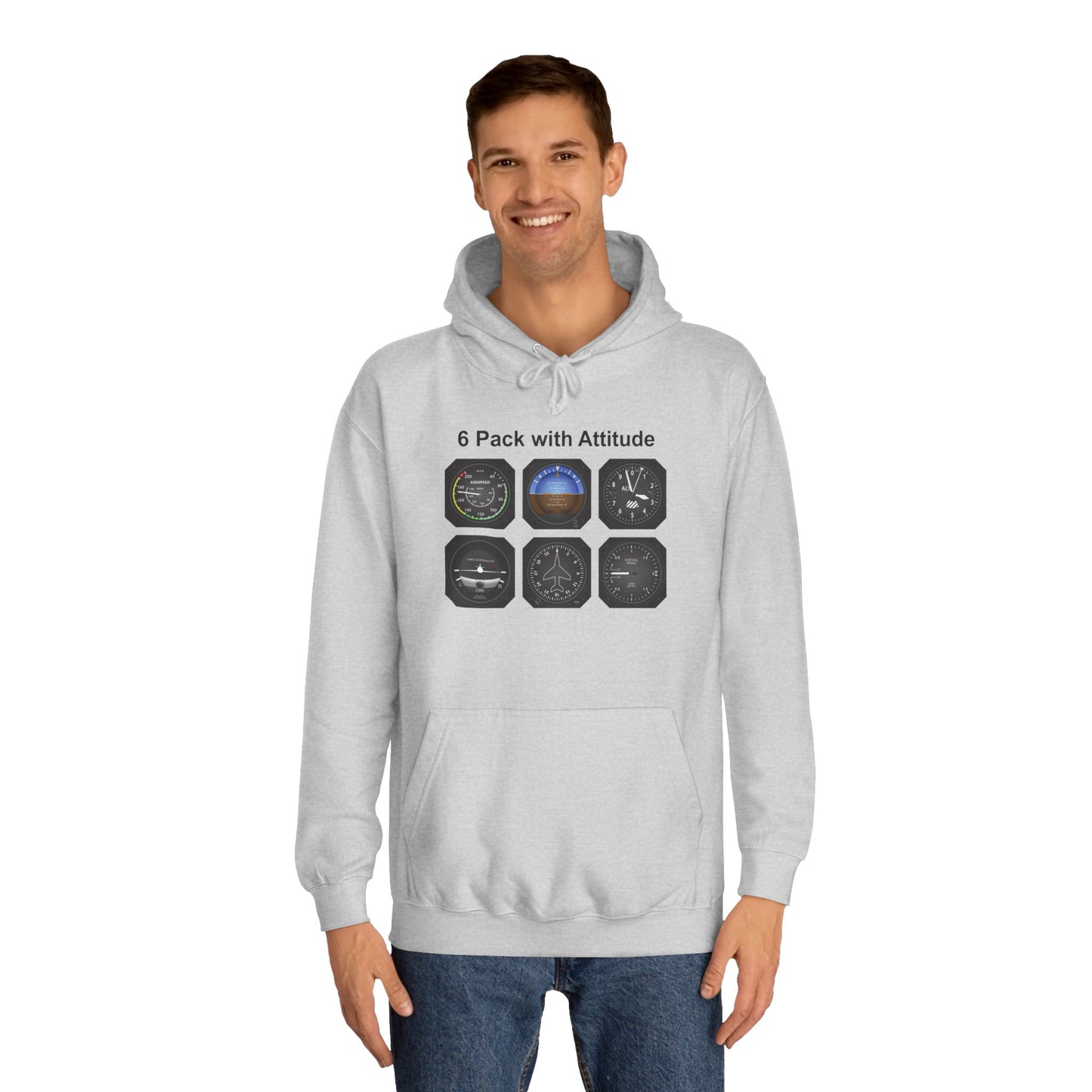 Hoodie — “6 Pack of Attitudes” College Pullover