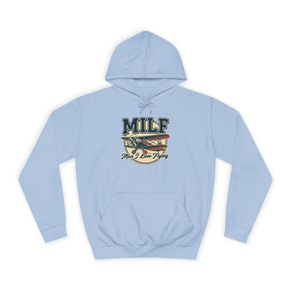 MILF Retro Flag Hoodie – Vintage Americana College Style