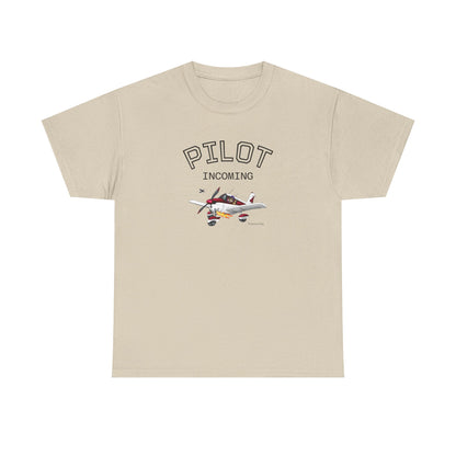 Pilot Incoming T-Shirt – Vintage Airplane Graphic Tee for Aviators & Flight Enthusiasts
