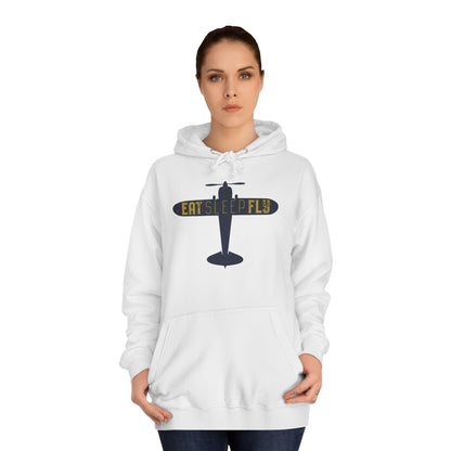 Aviator Hoodie – 'Eat Sleep Fly' Vintage Airplane Hoodie
